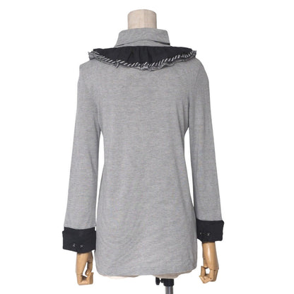 CHANEL Cut P34295 cotton Gray White Black Women 36