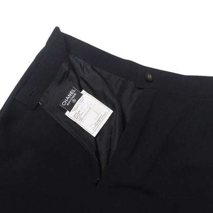CHANEL skirt 4118 wool black Women 40