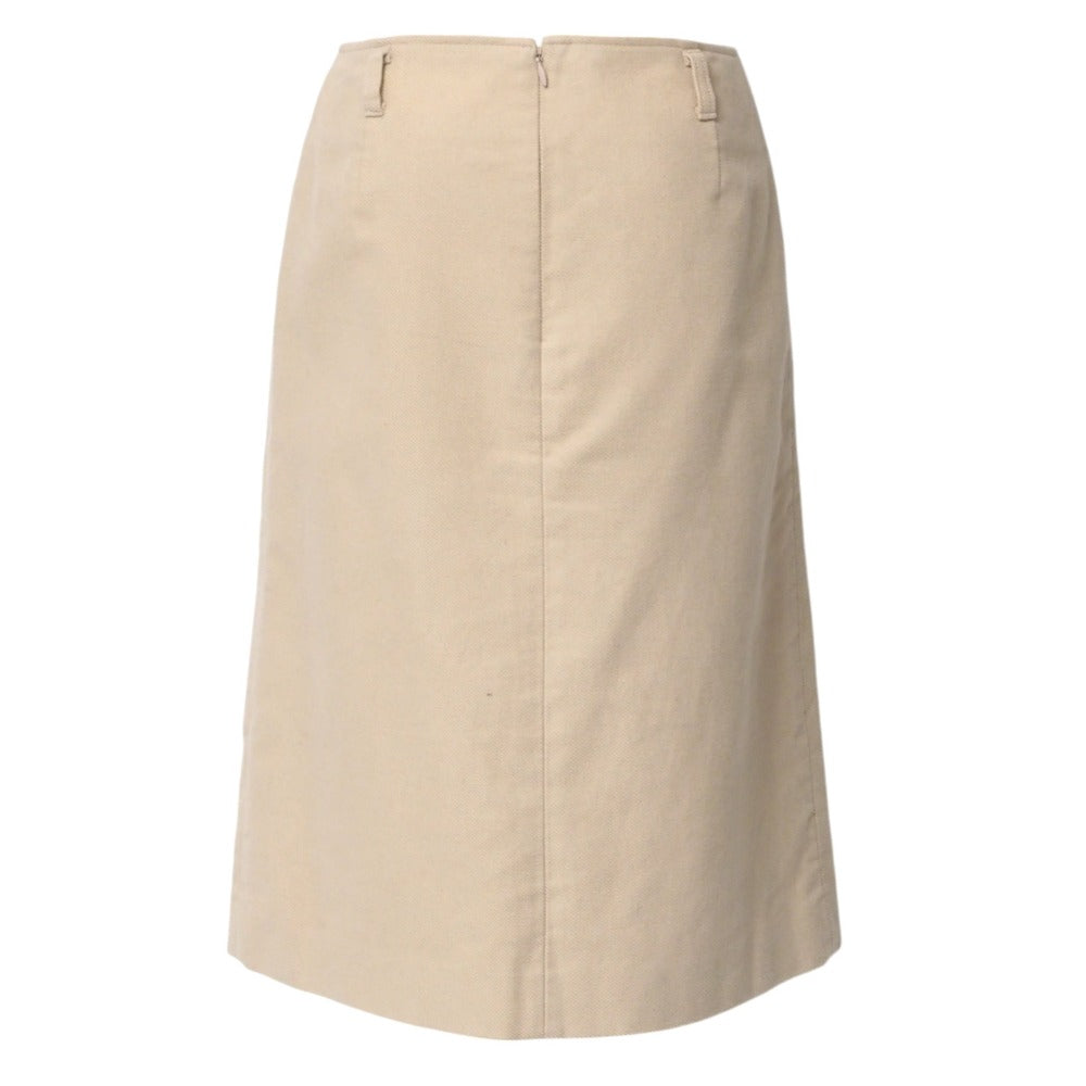BURBERRY suit FC048-720-42/FX086-720-42 cotton beige Jacket 42/Skirt 38