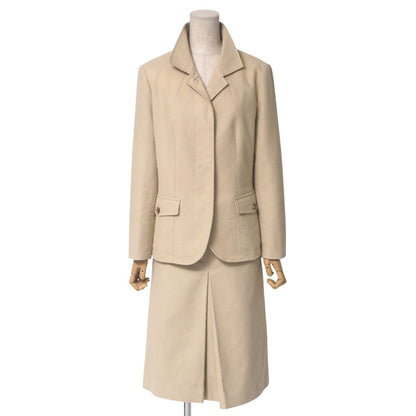 BURBERRY suit FC048-720-42/FX086-720-42 cotton beige Jacket 42/Skirt 38