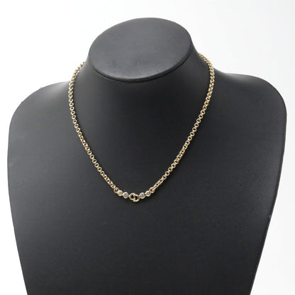 Christian Dior Necklace Plating, Rhinestone gold Women