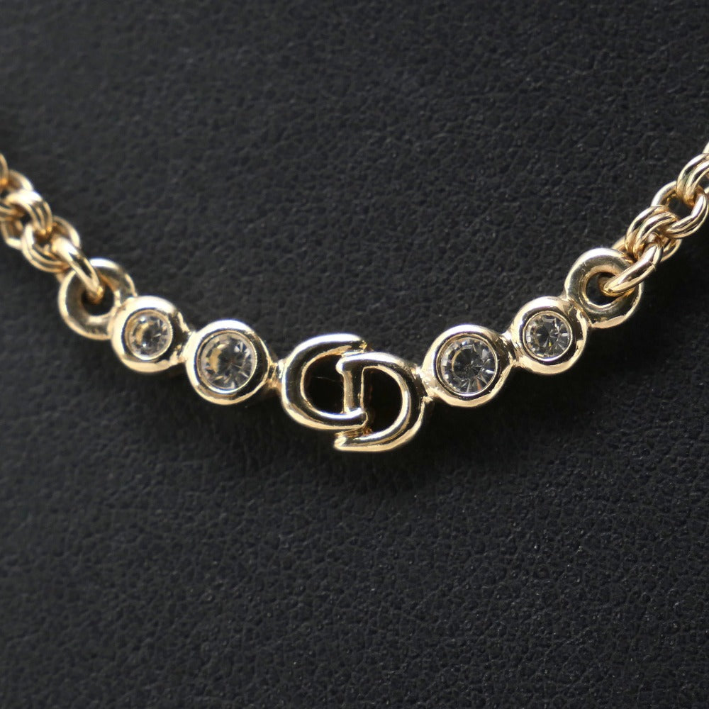 Christian Dior Necklace Plating, Rhinestone gold Women
