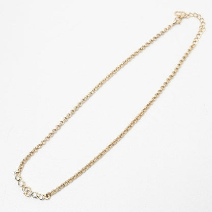 Christian Dior Necklace Plating, Rhinestone gold Women