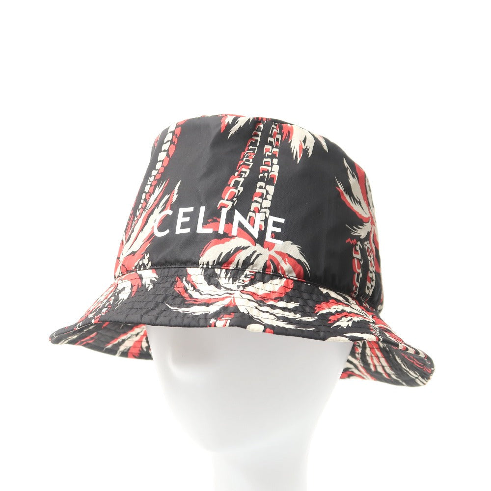 CELINE hat Nylon Black Red White type 2AU5B735T mens S
