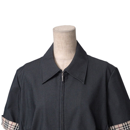 BURBERRY Short sleeve shirt 60% cotton, 35% polyester, 5% polyurethane gray FEB98-563 15ABR Women 15