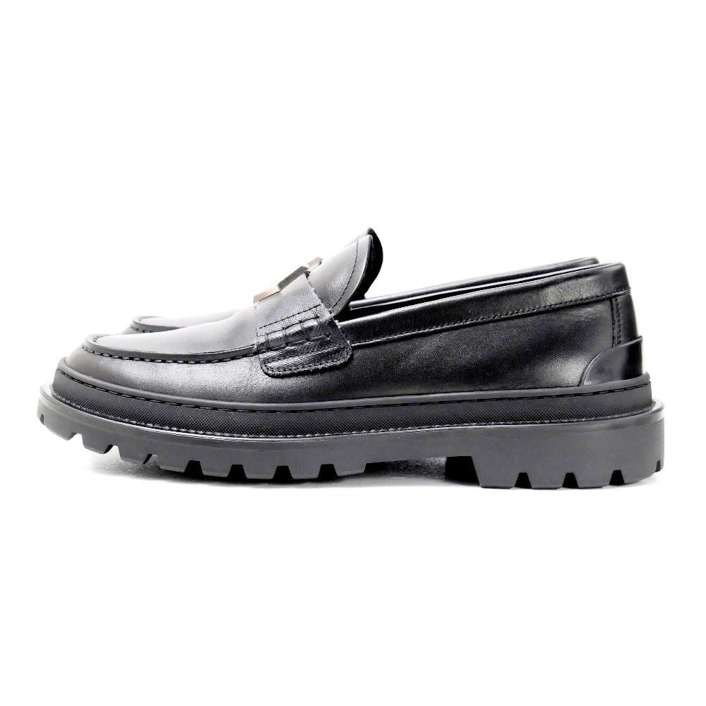 Dior loafers leather Black Silver Navy type Explorer mens 39