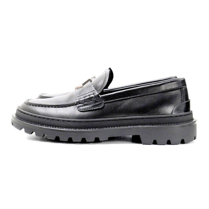 Dior loafers leather Black Silver Navy type Explorer mens 39