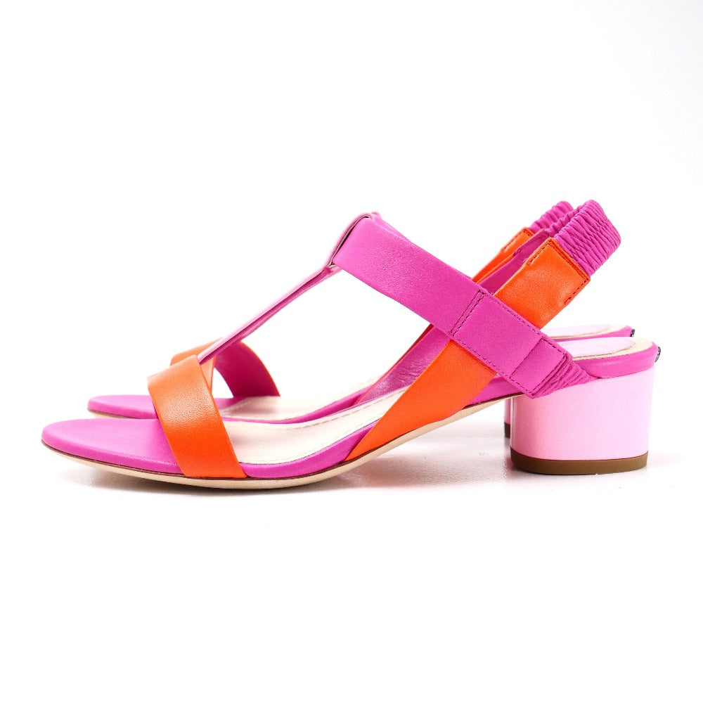 Dior Sandals Genuine Leather Pink orange CL1114 Women 37