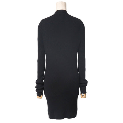 CHANEL knit cotton black P45654 Women 38