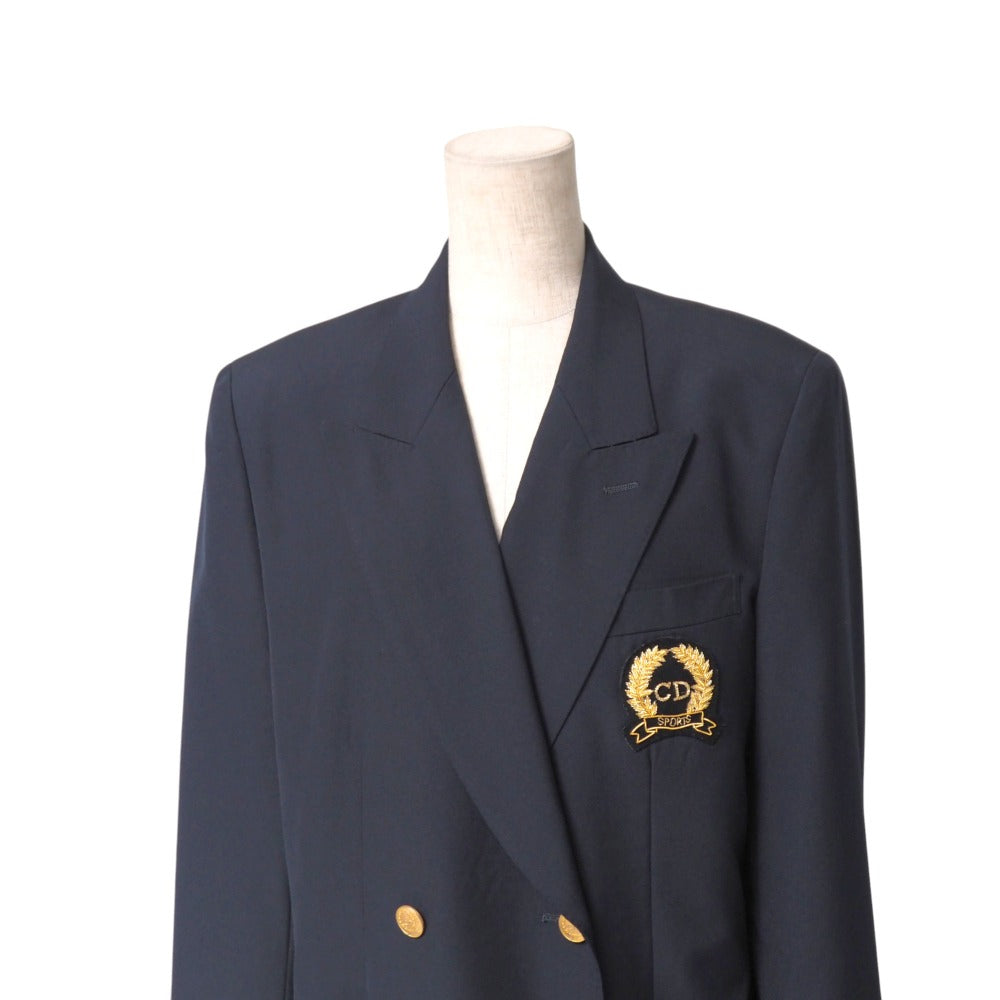 Christian Dior tailored jacket wool Navy gold Z0A0102 M