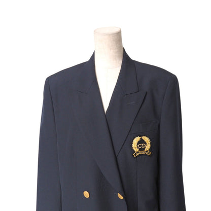Christian Dior tailored jacket wool Navy gold Z0A0102 M