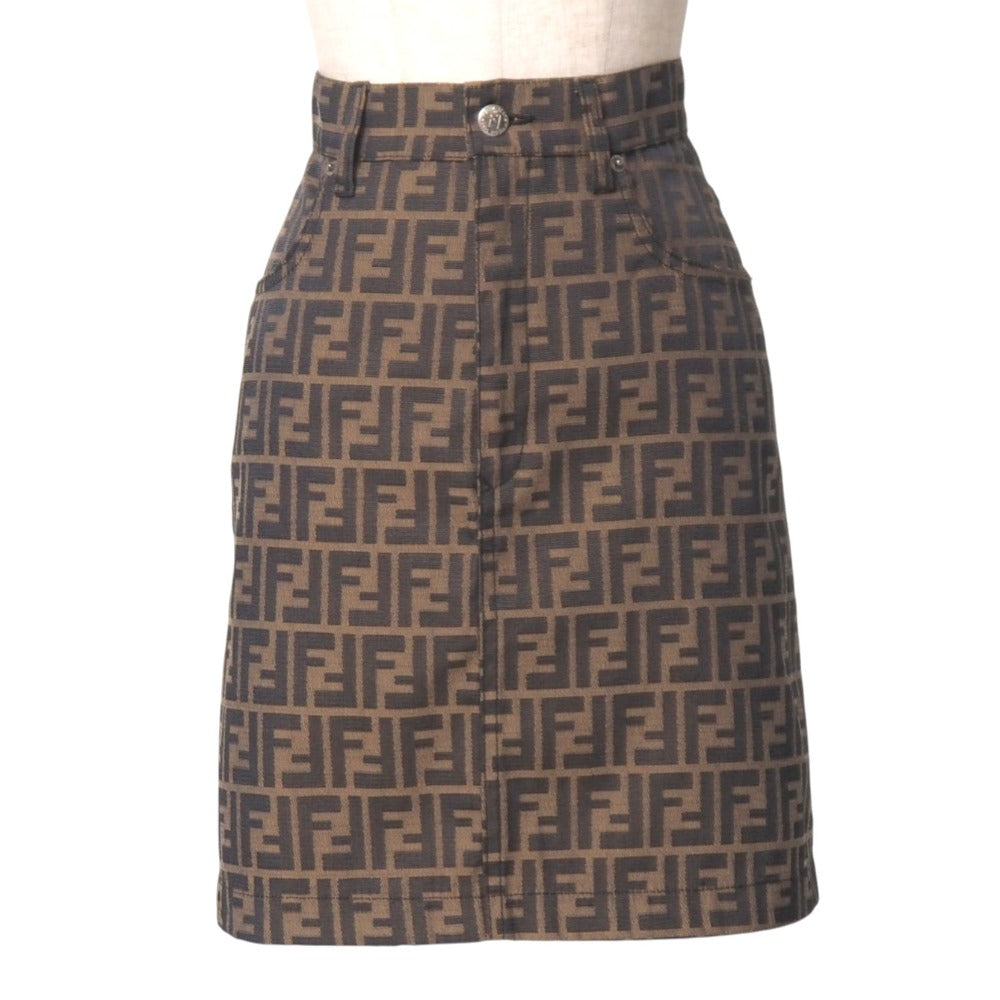 FENDI Mini skirt polyester Brown type 38