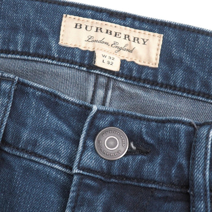 BURBERRY Denim pants 99% cotton, 1% elastane Blue type 32