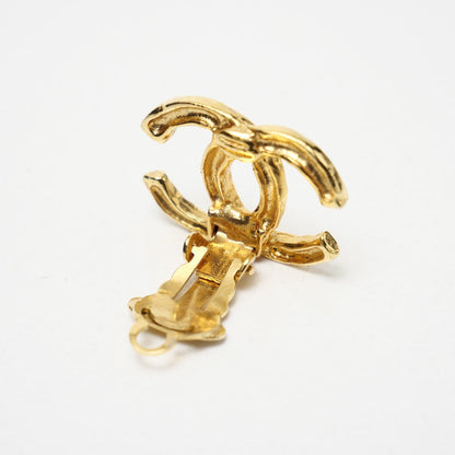 CHANEL Earring brass gold