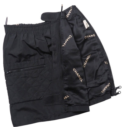 CHANEL skirt 100% silk black 38