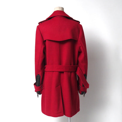 BURBERRY trench coat 90% wool, 10% cashmere Red FF713-335-18 42