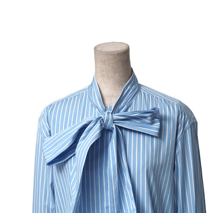 CELINE Long sleeve shirt cotton Blue x white 2C821085S 34