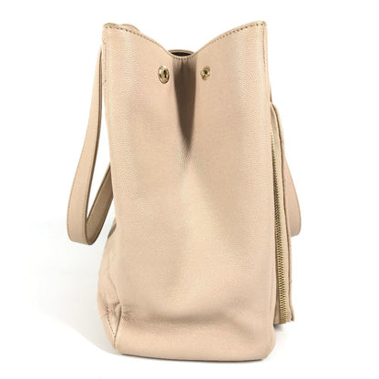 CHANEL Shoulder Bag Caviar skin beige CC COCO Mark business affinity shopping Women