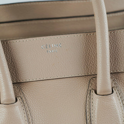 Luxury CELINE Micro Luggage Tote Beige