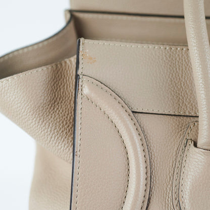 Luxury CELINE Micro Luggage Tote Beige