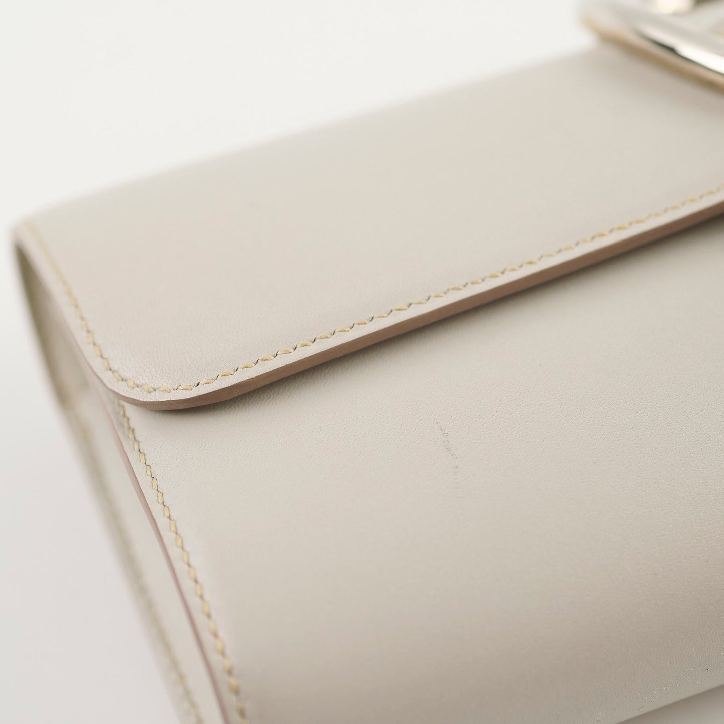 Hermes Egee Clutch Tadelakt Gris Perle - Stamp Square R