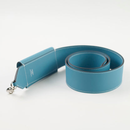 Hermes Kelly Pocket Bag Strap Blue Jeans - Stamp W