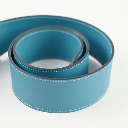Hermes Kelly Pocket Bag Strap Blue Jeans - Stamp W