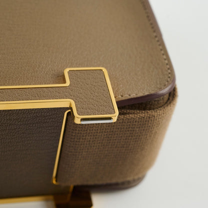 Hermes Geta Chevre Mysore Etoupe - Stamp B