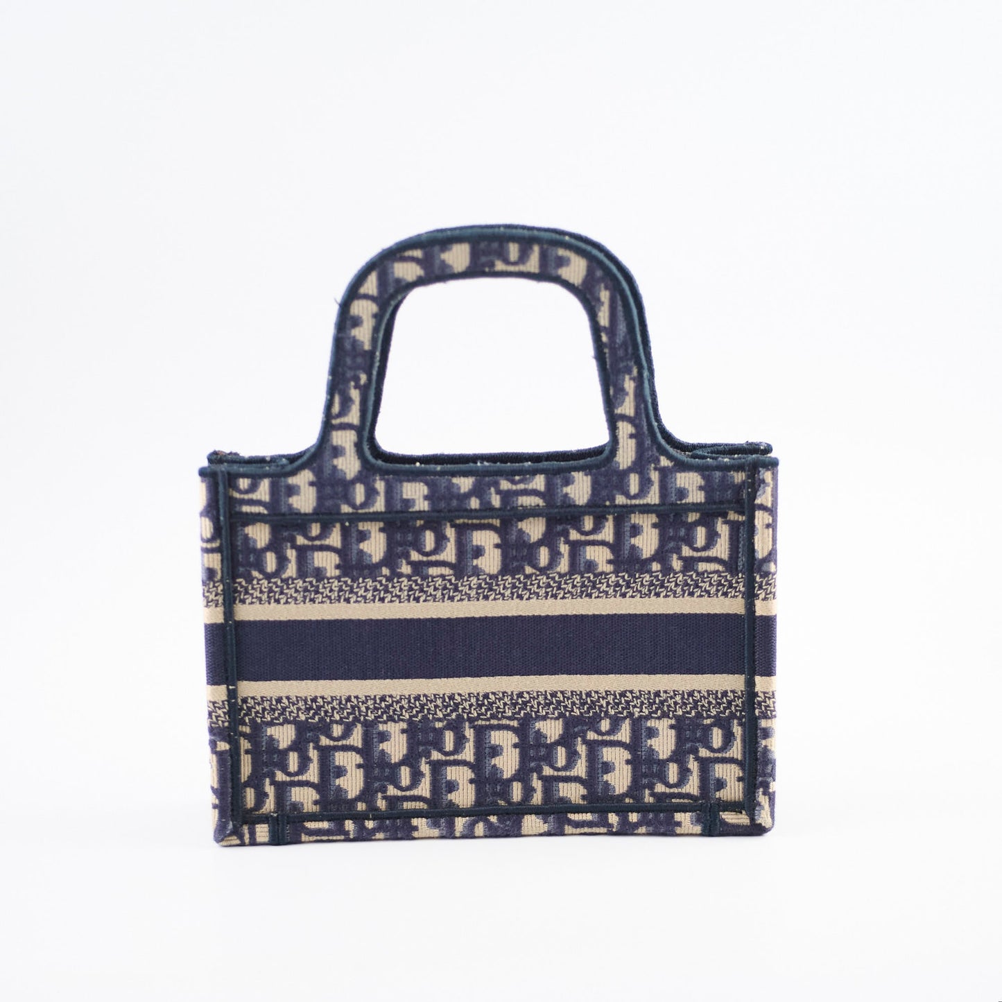 Christian Dior Mini Book Tote Navy