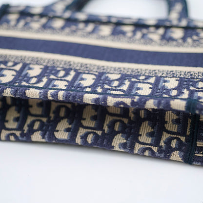 Christian Dior Mini Book Tote Navy