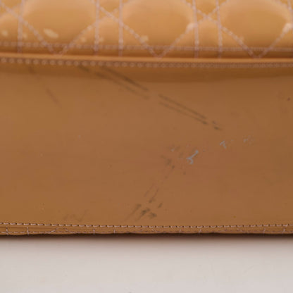 Christian Dior Medium Lady Dior Patent Beige