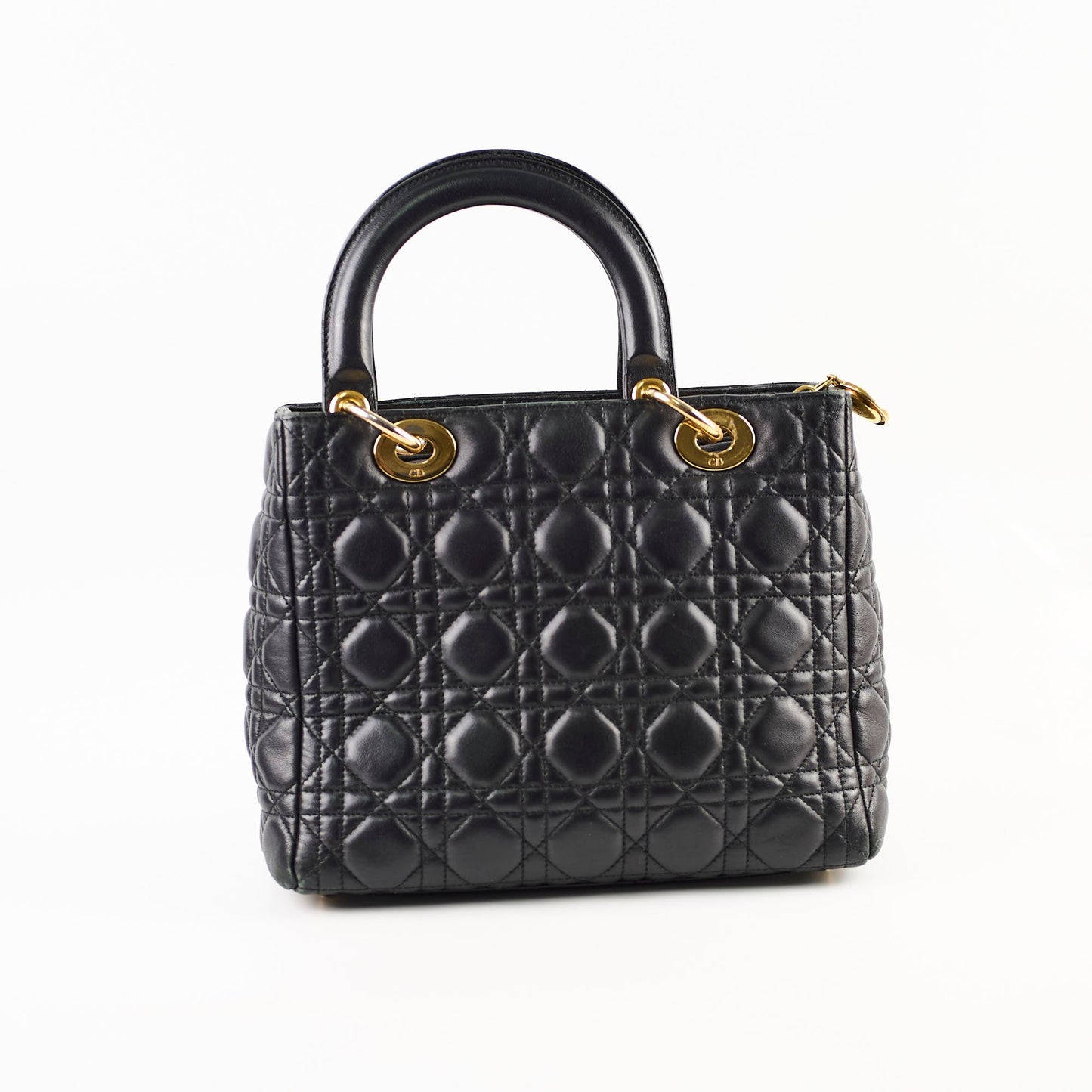 Christian Dior Lady Dior Medium Black Lambskin