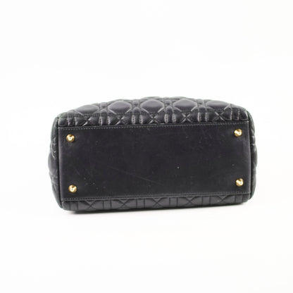 Christian Dior Lady Dior Medium Black Lambskin