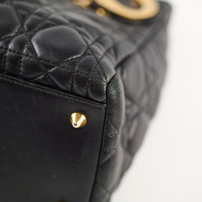Christian Dior Lady Dior Medium Black Lambskin