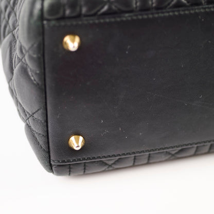 Christian Dior Lady Dior Medium Black Lambskin