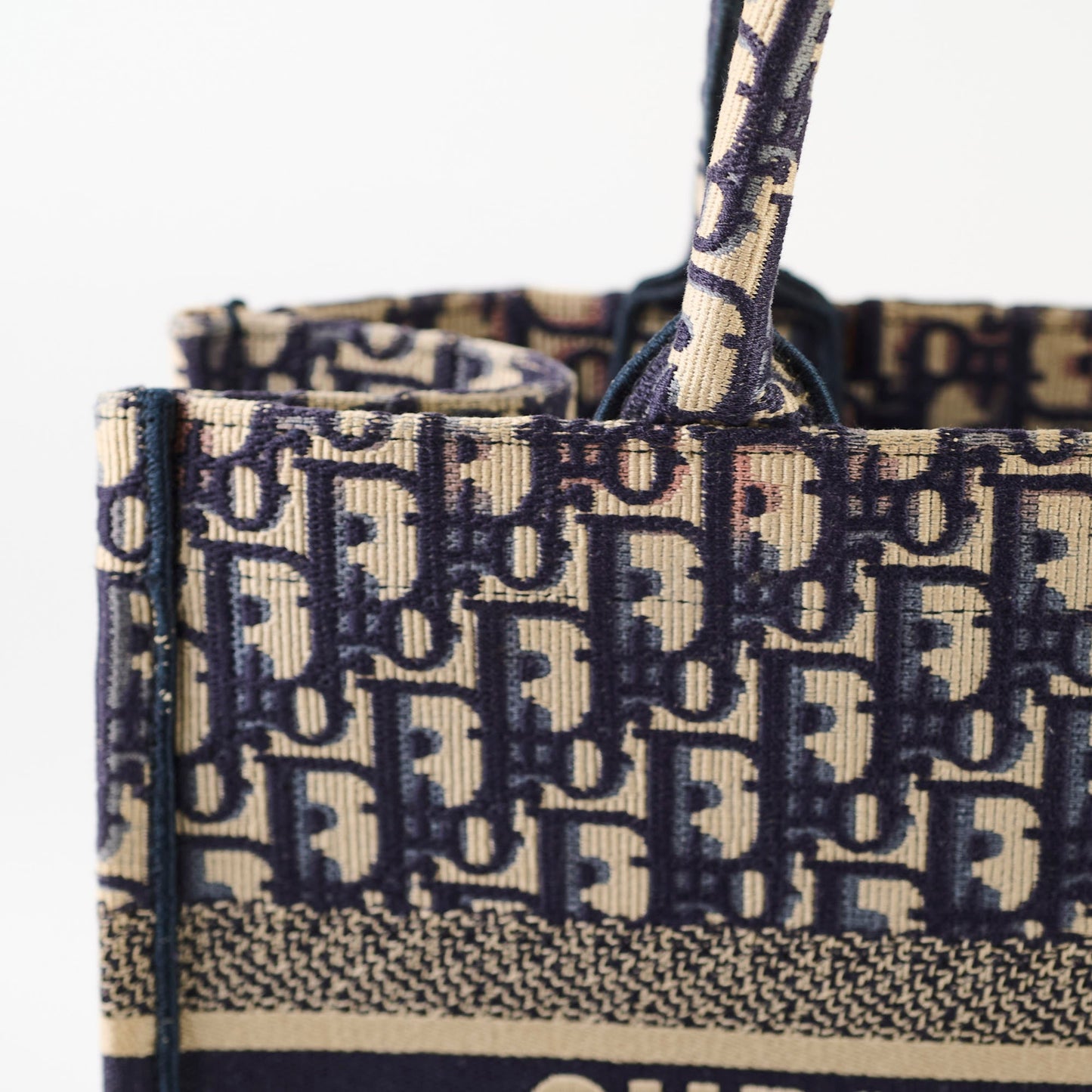 Christian Dior Medium Book Tote Oblique Navy