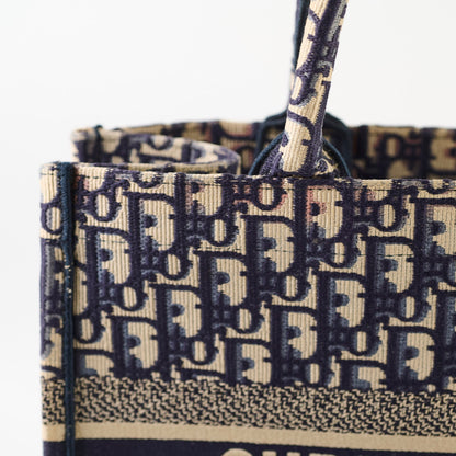 Christian Dior Medium Book Tote Oblique Navy