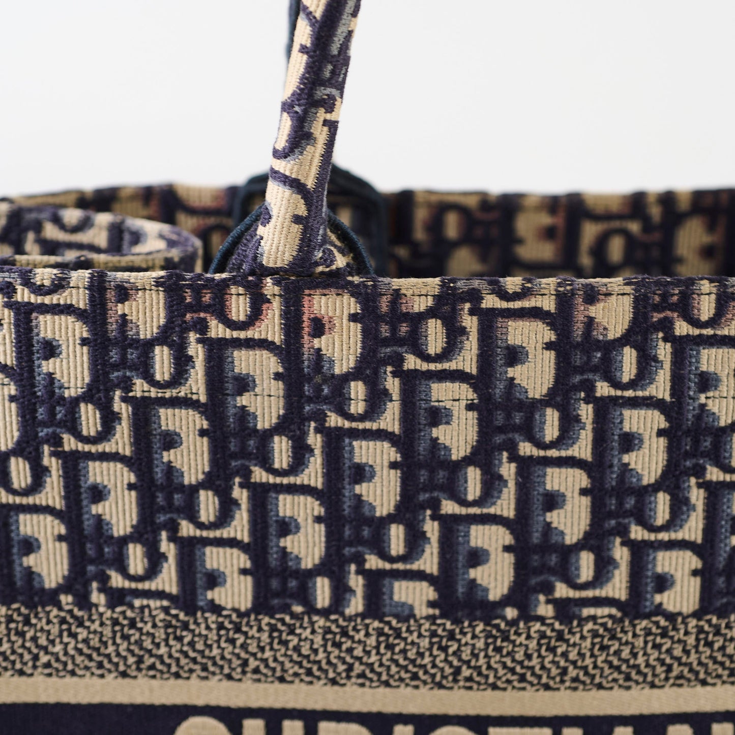 Christian Dior Medium Book Tote Oblique Navy