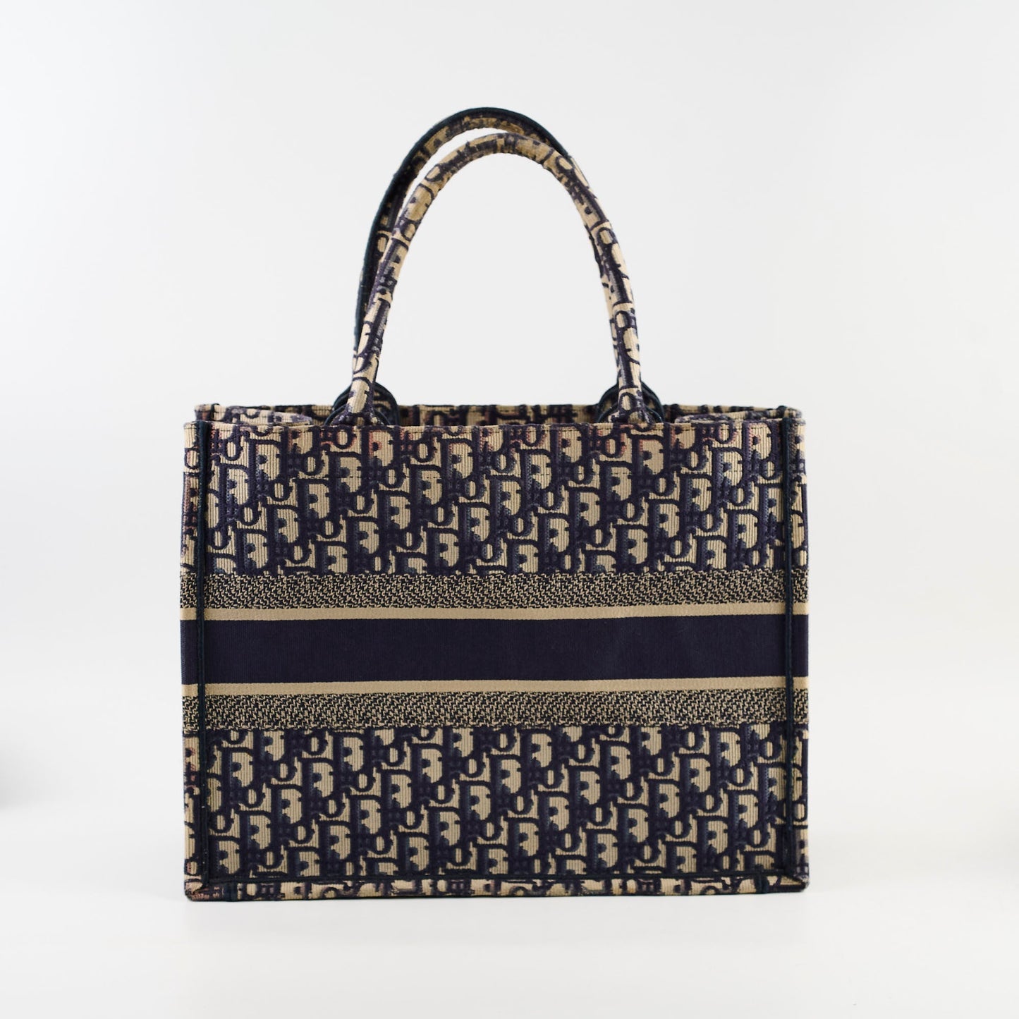 Christian Dior Medium Book Tote Oblique Navy