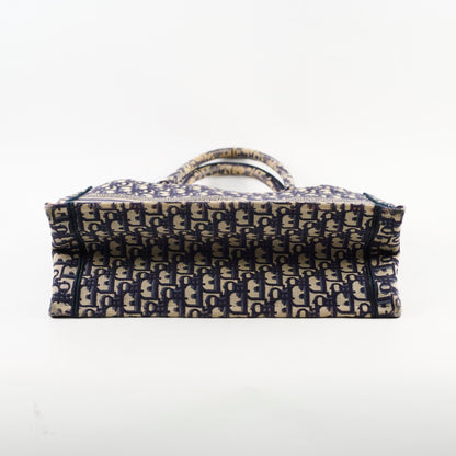 Christian Dior Medium Book Tote Oblique Navy