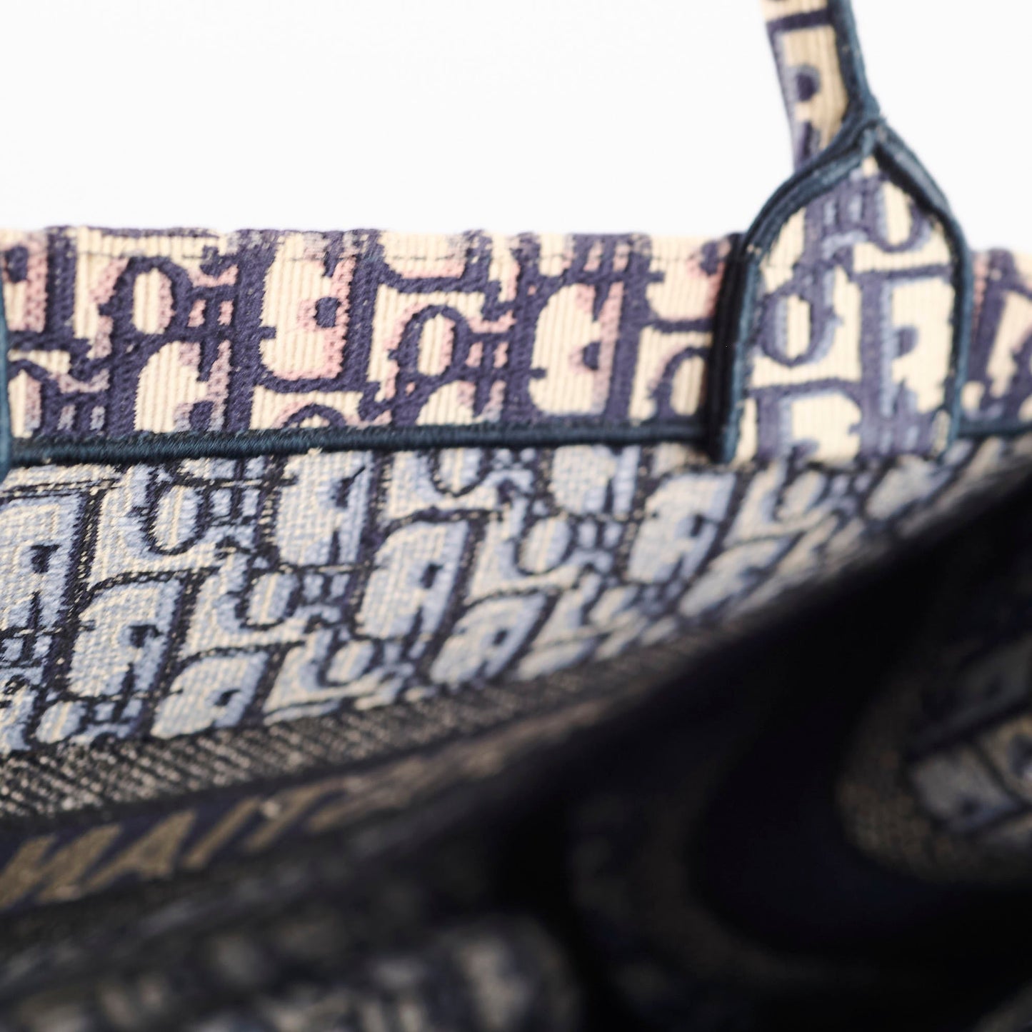 Christian Dior Medium Book Tote Oblique Navy