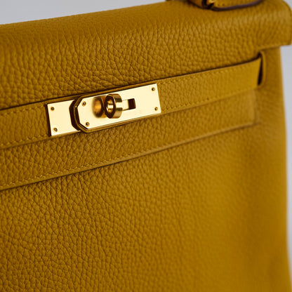 Hermes Kelly 28 Togo Leather Jaune Ambre GHW Y stamp