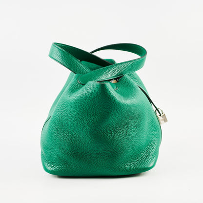 Hermes Picotin 22 Vert Vertigo Clemence PHW A Stamp