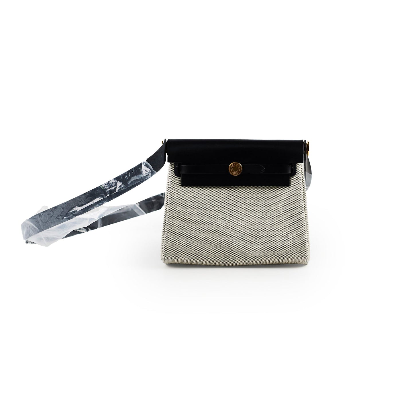 Hermes Mini Herbag Zip 20 Ecru/ Noir GHW 2025