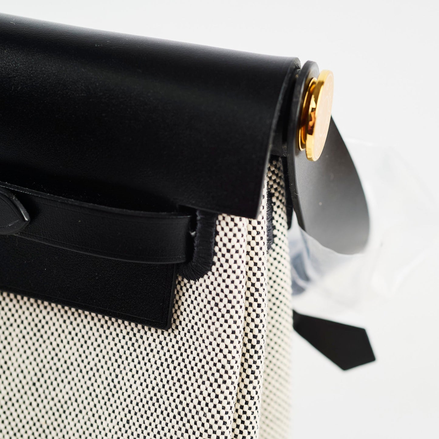 Hermes Mini Herbag Zip 20 Ecru/ Noir GHW 2025