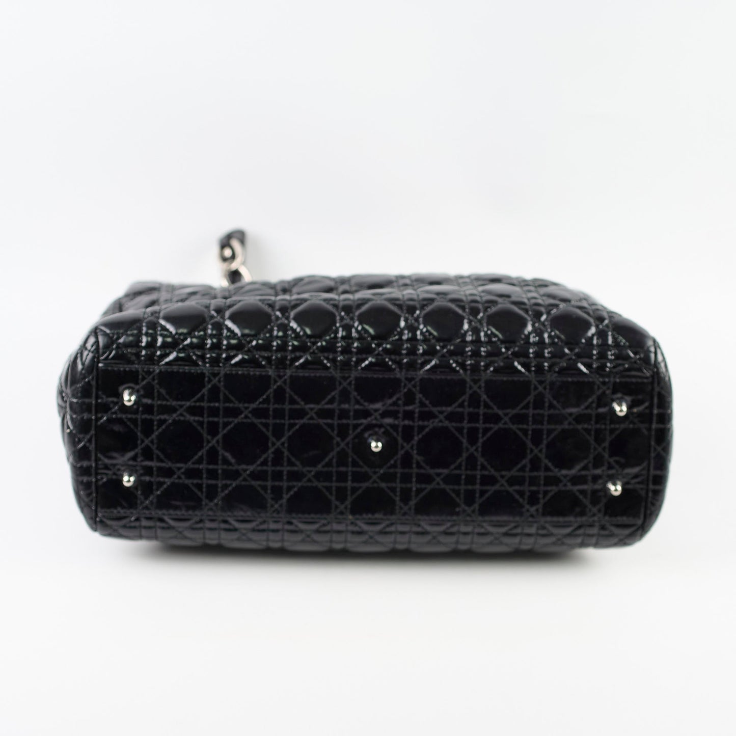 Dior Large Cannage Tote Patent Black