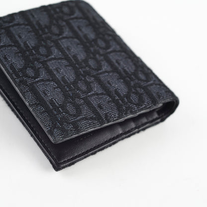Christian Dior Oblique Canvas Tri-Fold Wallet Black