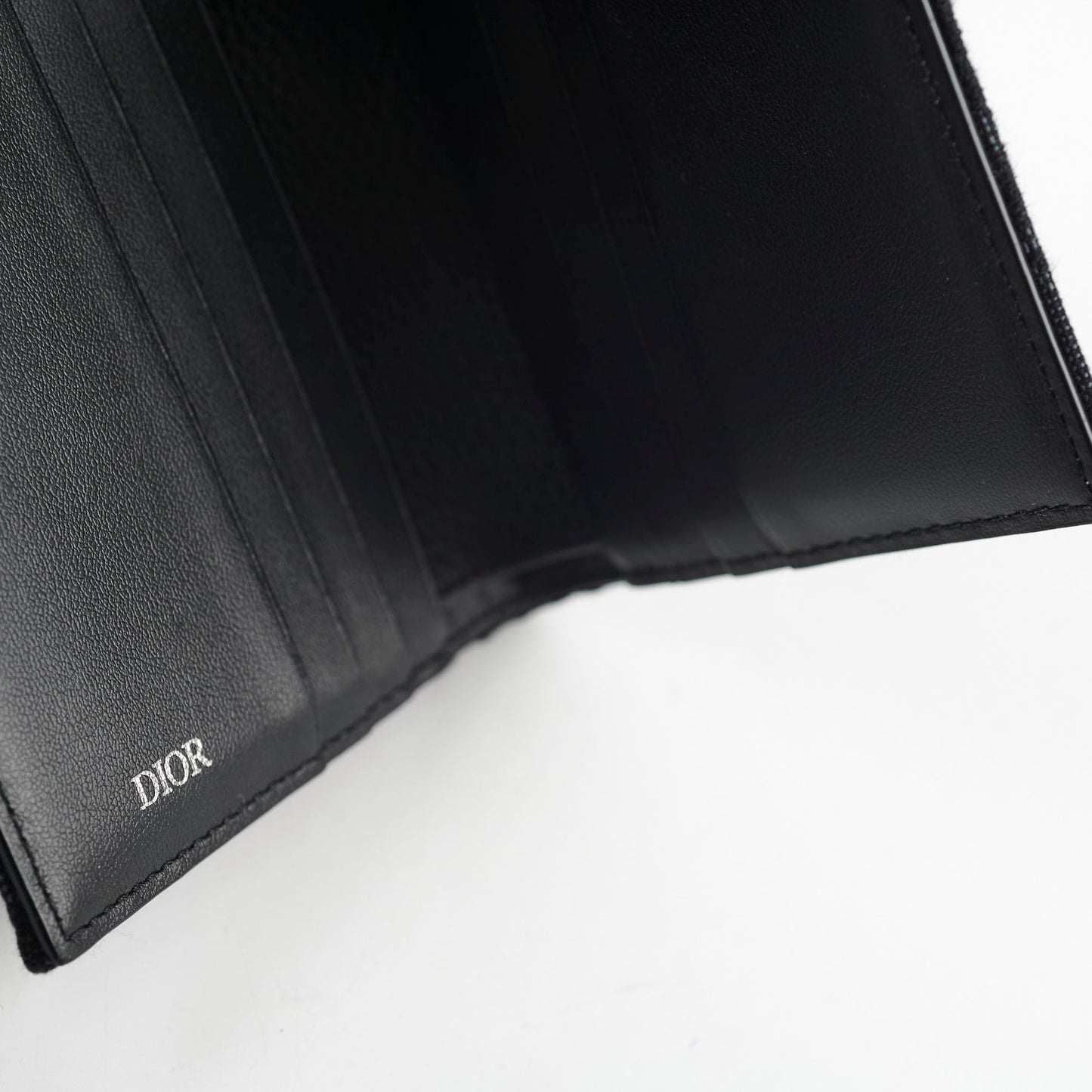 Christian Dior Oblique Canvas Tri-Fold Wallet Black