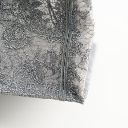 Christian Dior Medium Lace Embroidered Book Tote Grey