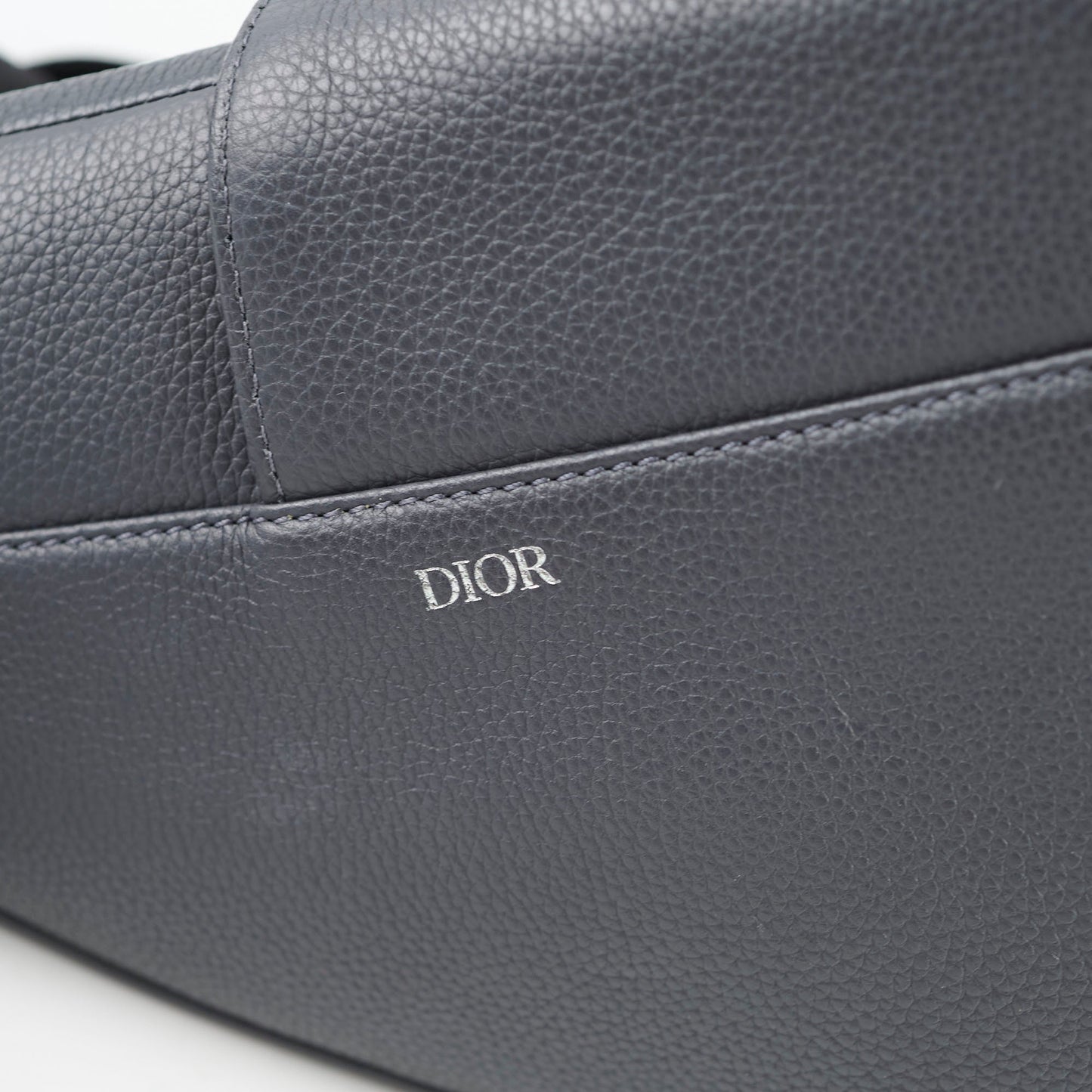 Christian Dior Men's Saddle Atelier Signature Crossbody Bag Dark Grey